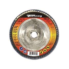 Forney 71930 Depressed Center, Type 29 Flap Disc, 36-Grit, Medium Grade, Zirconia Alumina, 5/8-11 Arbor