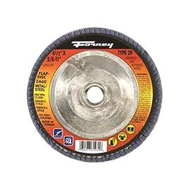 Forney 71931 Depressed Center, Type 29 Flap Disc, 60-Grit, Medium Grade, Zirconia Alumina, 5/8-11 Arbor