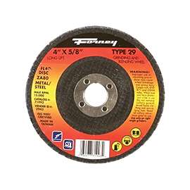 Forney 71993 Depressed Center, Type 29 Flap Disc, 80-Grit, Fine Grade, Zirconia Alumina, 5/8 in Arbor, 4 in Dia