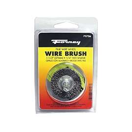 Forney 72726 Wire Wheel Brush, 0.008 in Dia Bristle, 1-1/2 in Dia