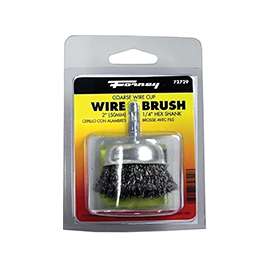 Forney 72729 Wire Cup Brush, 0.012 in Dia Bristle, 2 in Dia