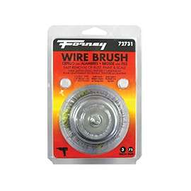 Forney 72731 Wire Cup Brush, 0.012 in Dia Bristle, 3 in Dia