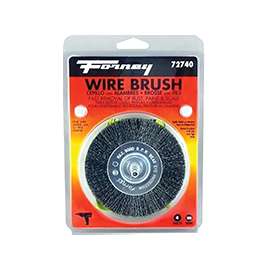 Forney 72740 Wire Wheel Brush, 0.008 in Dia Bristle, 4 in Dia