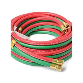 Forney 86145 Welder Torch Hose, 1/4 in ID, 25 ft L, Neoprene, Green/Red