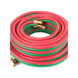 Forney 86146 Welder Torch Hose, 1/4 in ID, 50 ft L, Neoprene, Green/Red