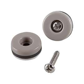 Shepherd Hardware 9456 Furniture Pad with Screw, 75 lb Weight Capacity, Polyethylene, Tan