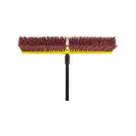 Rubbermaid FG9B1800BRN Floor Sweep, Threaded, Brown Bristle