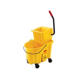 Rubbermaid FG748000YEL Mop Bucket and Wringer Combo, 26 qt Capacity, Plastic Bucket/Pail