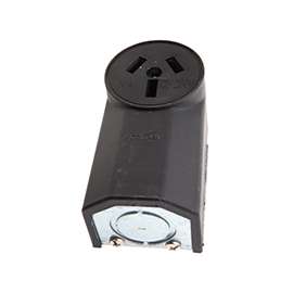 Forney 58499 Electrical Receptacle, 125/250 V, 2-Pole, Black