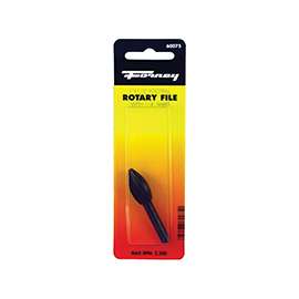 Forney 60075 Football Shaped Rotary File, 1/2 in Dia Cutting, Steel
