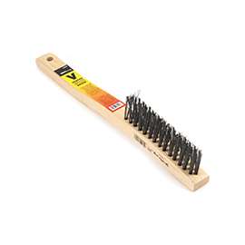 Forney 70522 Scratch Brush, Long Handle, Carbon Steel Bristle