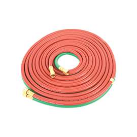 Forney 86164 Welder Torch Hose, 1/4 in ID, 25 ft L, Rubber, Green/Red