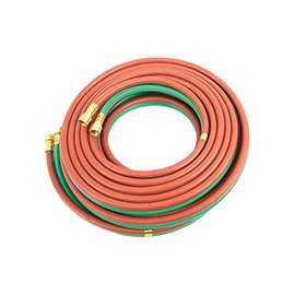 Forney 86165 Welder Torch Hose, 1/4 in ID, 50 ft L, Rubber, Green/Red