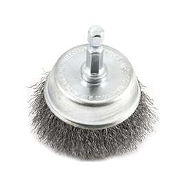 Forney 72730 Wire Cup Brush, 0.008 in Dia Bristle, 2 in Dia
