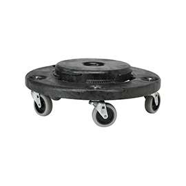 Rubbermaid FG264020BLA Trash Can Dolly, 350 lb Weight Capacity, Plastic