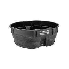 Rubbermaid FG424700BLA Stock Tank, 300 gal Capacity, Plastic, Black