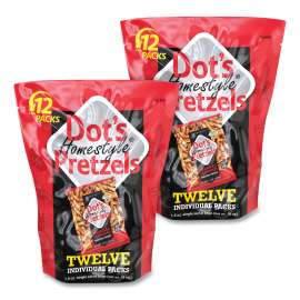 Original Pretzels, Original, 1.5 oz Bag, 12 Bags/Pack, 2/Carton