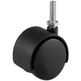 2" BLK Twin Stem Caster