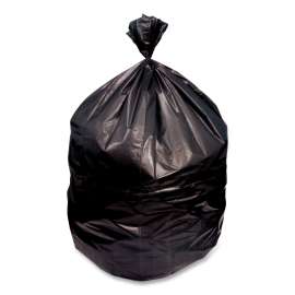 Low-Density Waste Can Liners, 23 gal, 0.9 mil, 28" x 45", Black, Perforated Roll, 25 Bags/Roll, 8 Rolls/Carton