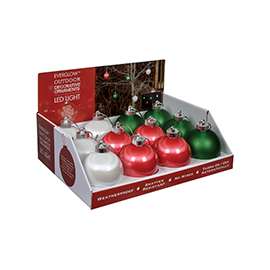 Xodus Innovations Battery Operated Globe Pulsing Ornament, 5 In L, Plastic, Multi-Color
