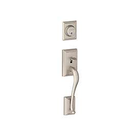 Schlage Addison F58ADD619 Handleset, Keyed Different Key, Satin Nickel