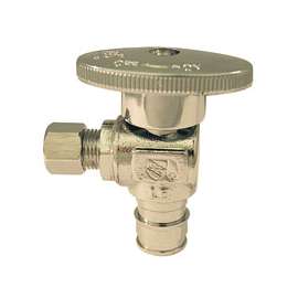 Conbraco EPXVA1214C Angle Stop Valve, 1/2 x 1/4 in, ASTM F1960 Brass x Compression