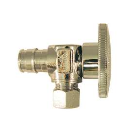 Conbraco EPXVA1238C Angle Stop Valve, 1/2 x 3/8 in, ASTM F1960 Brass x Compression