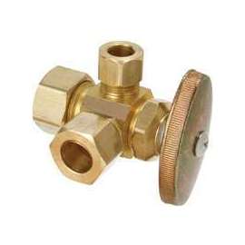 BrassCraft CR3901RX R1 Stop Valve, 1/2 x 1/2 x 3/8 in Compression, Brass