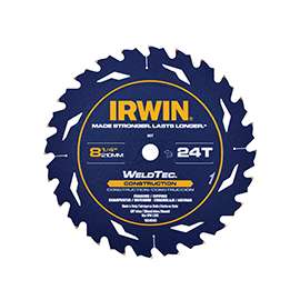 IRWIN MARATHON 1934343 Table Saw Blade, 8-1/2 in Dia, Carbide Cutting Edge, 5/8 in Arbor