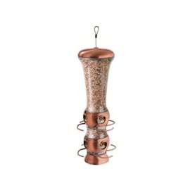 Perky-Pet 112-4 Wild Bird Feeder, 3.5 lb Seed, 8 Ports/Ways, Plastic, Clear