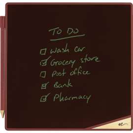VersaTiles Memo Board, 8.25" x 8.25", Black Surface, Red Plastic Frame