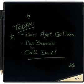 VersaTiles Memo Board, 8.25" x 8.25", Black Surface, Black Plastic Frame