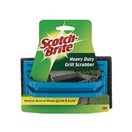 Scotch-Brite 7721 Grill Scrubber, 6 in L, 4 in W, 3 in Thick, Brown