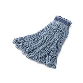 Rubbermaid FGE23900 BL00 Looped-End Wet Mop Head, 32 oz Capacity, Cotton/Synthetic, Blue