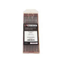 Zirconiated Ground Tungsten Electrodes, 3/32 in Dia, Zirconiated Ground, 7" Long