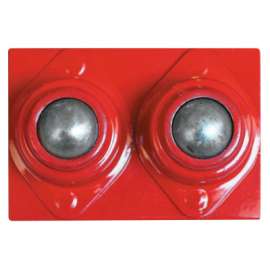 Ball Transfer Head for V-Head Pipe Stands, Dual Ball, Carbon Steel, 1000 lb Cap.