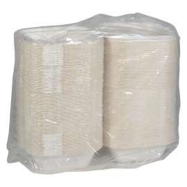 EarthChoice PFAS Free Compostable Hinged Lid Container, 6 x 6 x 3, Natural, Sugarcane, 500/Carton
