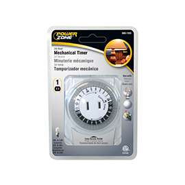 PowerZone Indoor Electromechanical Timer, 125 V, 8 A, 24 Hr