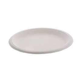 EarthChoice PFAS Free Compostable Dinnerware, Plate, 9" dia, Natural, 500/Carton