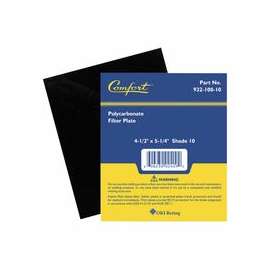 Shaded Filter Lens, Shade 10, 5 1/4 in x 4 1/2 in, Polycarbonate