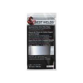 Glass Silver Mirror Filter Plate, Silver/11, 2 in x 4.25 in, Glass