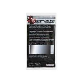Glass Silver Mirror Filter Plate, Silver/9, 2 in x 4.25 in, Glass