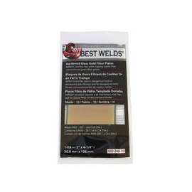 Hardened Glass Gold Filter Plate, Gold/10, 2 in x 4.25 in, SH10, Glass
