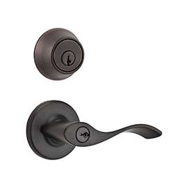 Kwikset 690BL-11P CP Deadbolt and Entry Lockset, 3 Grade, Venetian Bronze