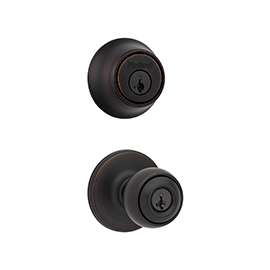 Kwikset 690P-11PCP Combination Lockset, Keyed Key, 3 Grade, Venetian Bronze