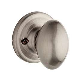 Kwikset 720L-15 Door Knob, 2-1/4 in Strike, 1-3/8 to 1-3/4 in Thick Door, Satin Nickel