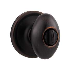 Kwikset Signature Series 730L-11P 6AL Privacy Door Knob, 1-3/8 to 1-3/4 in Thick Door, Venetian Bronze