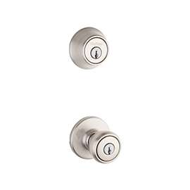 Kwikset 690T-15CP K6 Door Entry Lockset, Keyed Key, 3 Grade, Satin Nickel