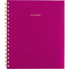Harmony Weekly/Monthly Poly Planner, 8.88 x 7.69, Purple/Gold Cover, 13-Month (Jan to Jan): 2025 to 2026
