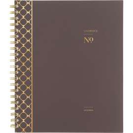 Workstyle Monthly Poly Planner, Geometric Artwork, 11 x 8.5, Java Brown/Gold Cover, 12-Month (Jan to Dec): 2025
